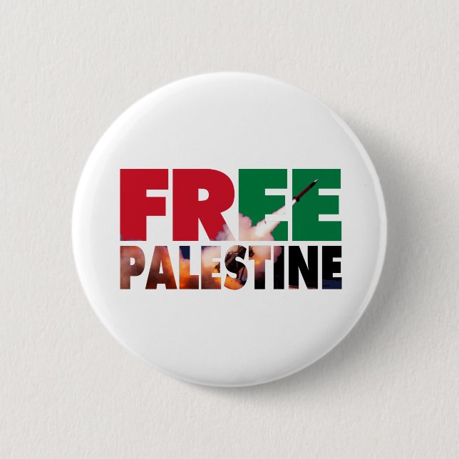 Bóton Redondo 5.08cm Botão Salvar Pinback da Palestina (Frente)