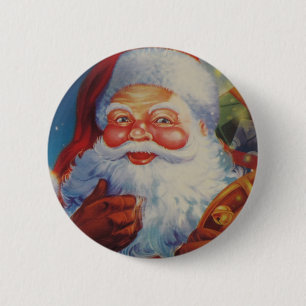Bóton Redondo 5.08cm Botão Santa Claus muito Legal
