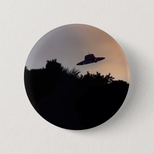 Bóton Redondo 5.08cm Botão Saucer Voador Clássico 2 (Frente)