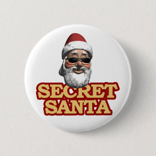 Bóton Redondo 5.08cm Botão secreto do papai noel
