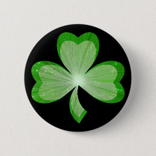Bóton Redondo 5.08cm Botão Shamrock preto crachá