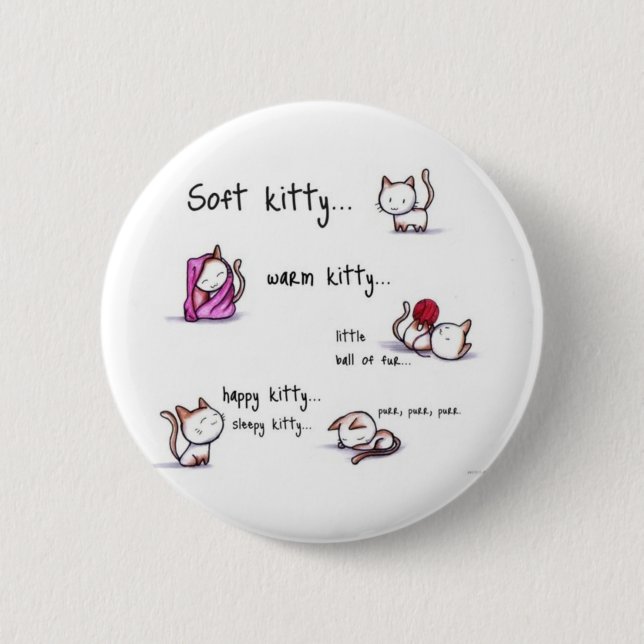 Bóton Redondo 5.08cm botão sonolento do gatinho (Frente)