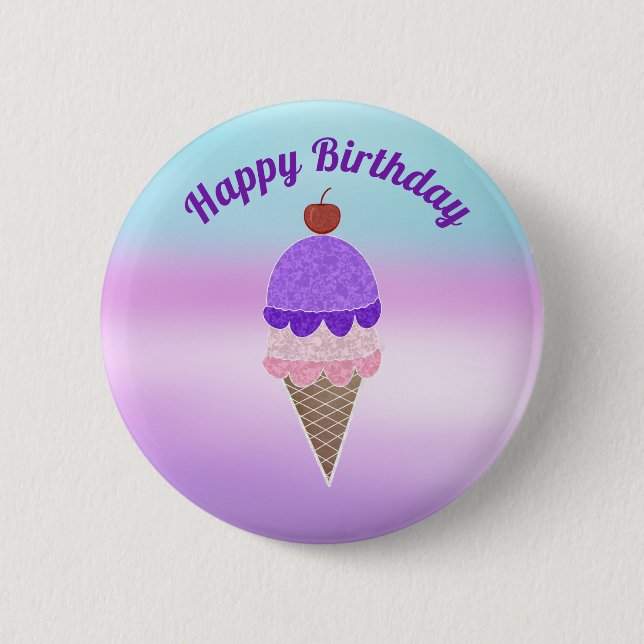 Bóton Redondo 5.08cm Botão sorvete (Frente)