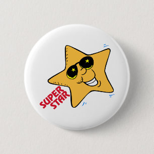 Bóton Redondo 5.08cm Botão super da estrela