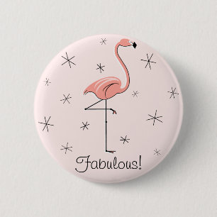 Bóton Redondo 5.08cm Botão 'Texto' Rosa Flamingo