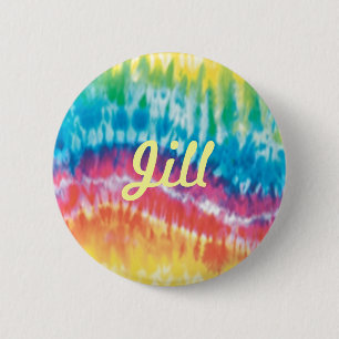 Bóton Redondo 5.08cm Botão Tie Dye Personalizado