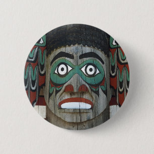 Bóton Redondo 5.08cm Botão Totem Pole