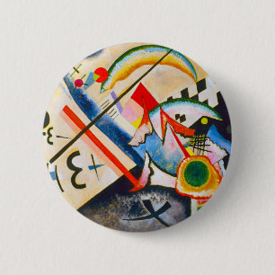 Bóton Redondo 5.08cm Botão transversal branco de Kandinsky