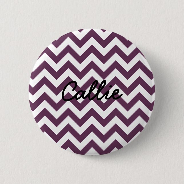 Bóton Redondo 5.08cm Botão Trendy Chevron (Frente)