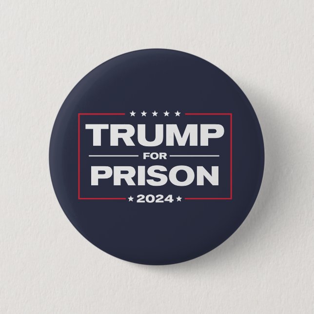 Bóton Redondo 5.08cm Botão TRUMP FOR PRISON 2024 (Frente)