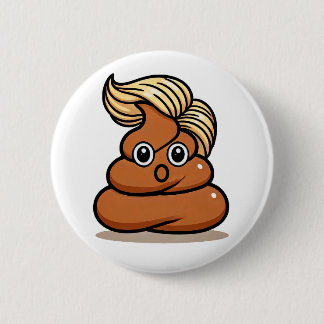 Bóton Redondo 5.08cm Botão "TRUMP POOP EMOJI"
