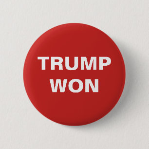 Bóton Redondo 5.08cm Botão Trump Won
