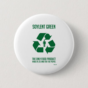 Bóton Redondo 5.08cm Botão verde de Soylent