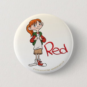 Bóton Redondo 5.08cm Botão vermelho