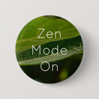 Bóton Redondo 5.08cm Botão Zen Leaf - Pino "Zen Mode On" para Juventude