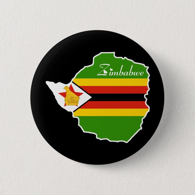 Bóton Redondo 5.08cm Botão Zimbabué (Frente)