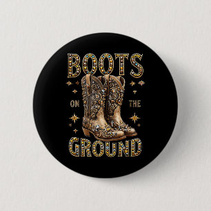 Bóton Redondo 5.08cm Botas No Ground Black Cowgirl Western Onde