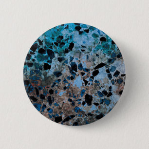 Bóton Redondo 5.08cm Botões Azul Granito