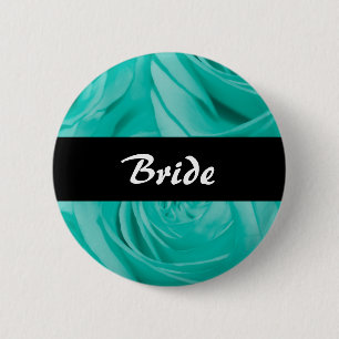 Bóton Redondo 5.08cm Botões & crachás azuis Wedding - personalize