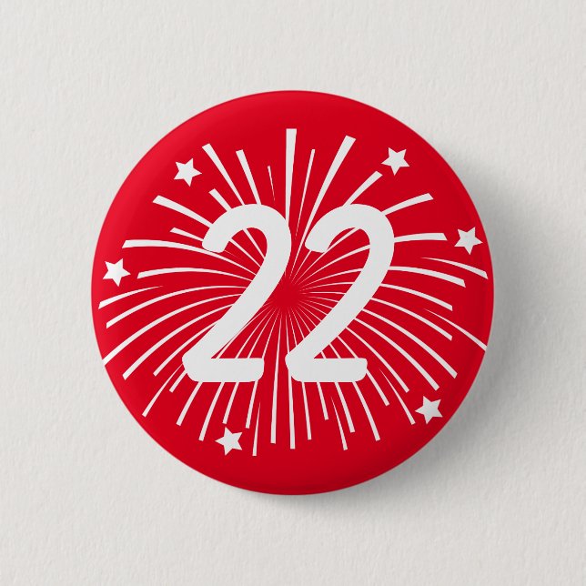 Bóton Redondo 5.08cm Botões da celebração da festa de aniversário com (Frente)