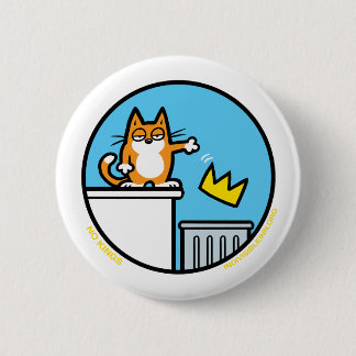 Bóton Redondo 5.08cm Botões de desenho animado de gato engraçado sem re