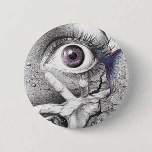 Bóton Redondo 5.08cm Botões de desenho "Natação" surreal