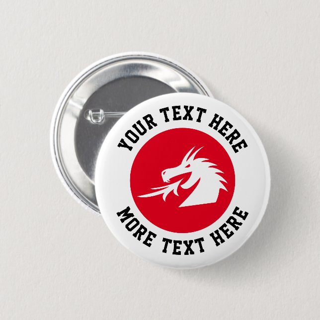 Bóton Redondo 5.08cm Botões de dragão personalizados para o clube de ar (Frente & Verso)