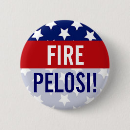 Bóton Redondo 5.08cm Botões de fogo Pelosi, estrelas e listras