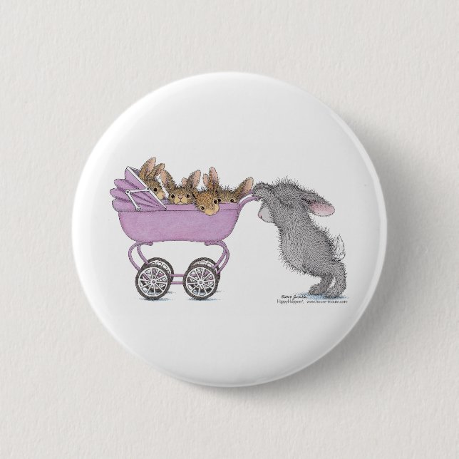 Bóton Redondo 5.08cm Botões de HappyHoppers® (Frente)