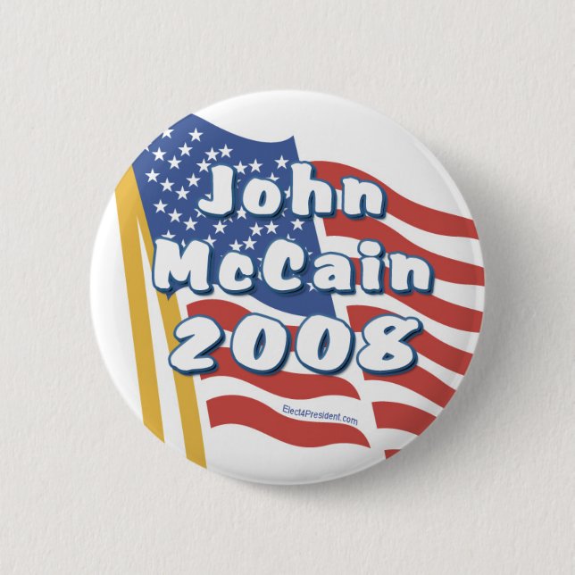 Bóton Redondo 5.08cm Botões de John McCain (Frente)