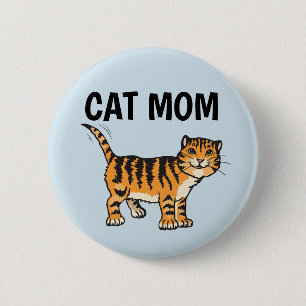 BÓTON REDONDO 5.08CM BOTÕES DE LARANJA DE MOM CAT