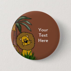 Bóton Redondo 5.08cm Botões de Leão