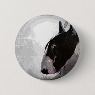 Bóton Redondo 5.08cm Botões do crachá de bull terrier do inglês