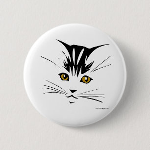 Bóton Redondo 5.08cm Botões do design da arte do gato