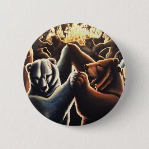 Bóton Redondo 5.08cm Botões do Urso Dançar Botões do Pino Botões An