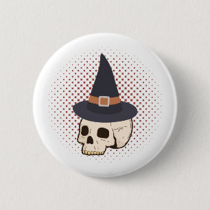 Bóton Redondo 5.08cm Botões e Pin's Fofos de Halloween Fantasmas, Abóbo