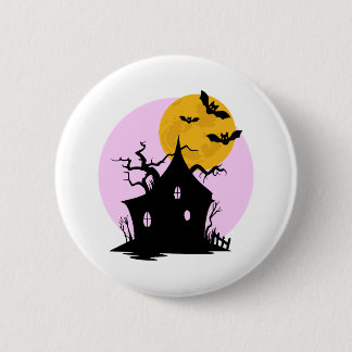Bóton Redondo 5.08cm Botões e Pin's Fofos de Halloween Fantasmas, Abóbo