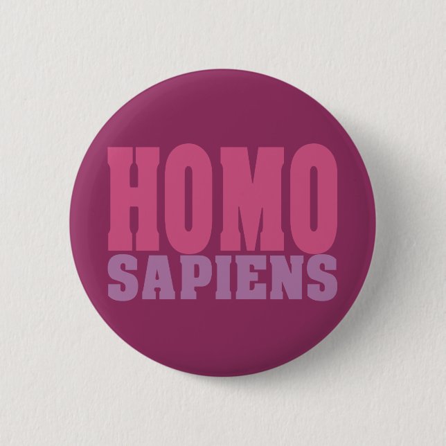Bóton Redondo 5.08cm Botões HOMO SAPIENS (Frente)