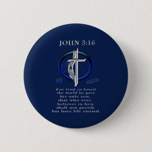 Bóton Redondo 5.08cm Botões John 3:16