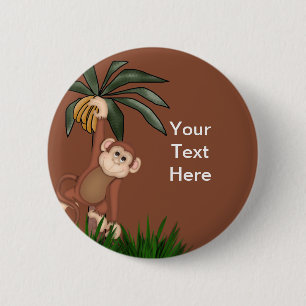 Bóton Redondo 5.08cm Botões Macacos