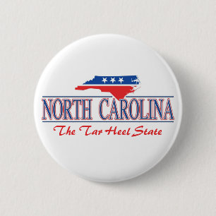 Bóton Redondo 5.08cm Botões patrióticos de North Carolina