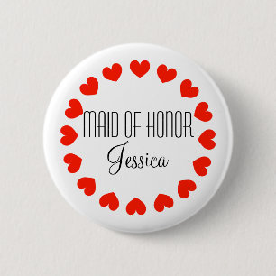 Bóton Redondo 5.08cm Botões personalizados da madrinha de casamento co