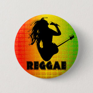 Bóton Redondo 5.08cm Botões Redondos do Reggae Music e Guitar Rasta