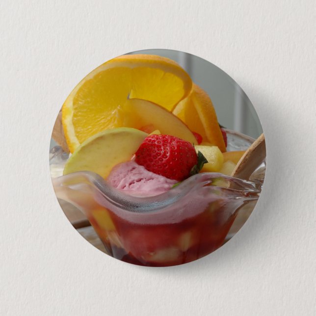 Bóton Redondo 5.08cm Botões sorvete Sundae (Frente)