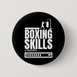 Bóton Redondo 5.08cm Boxando habilidades Carregando Boxer Engraçado