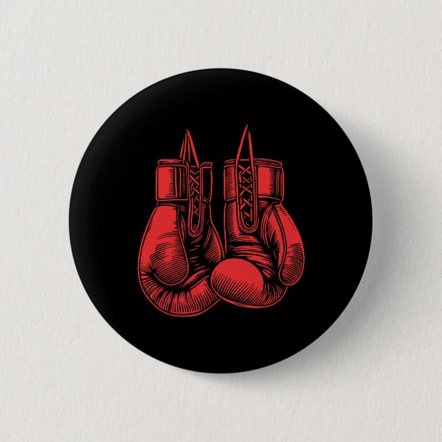 Bóton Redondo 5.08cm Boxas Luvas Esporte Boxer Kickboxer Combate (Frente)