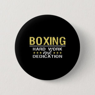 Bóton Redondo 5.08cm Boxe Trabalho Duro E Dedicação - Kickboxing Academ