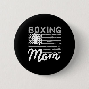 Bóton Redondo 5.08cm Boxeando Mãe Boxeando Mãe Kickboxing Mamãe Mamãe M
