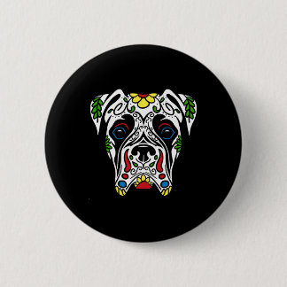 Bóton Redondo 5.08cm Boxer De Branco - Crânio De Açúcar Agenciado Pelo