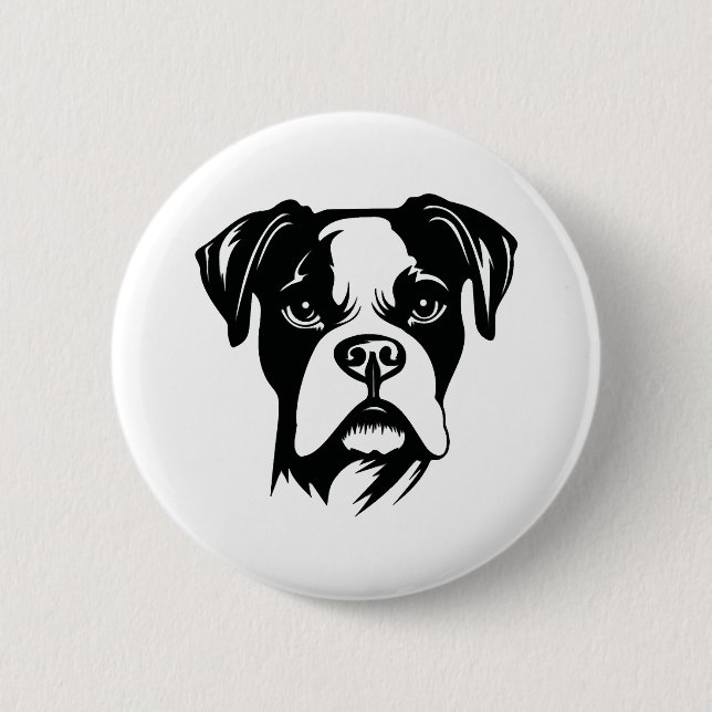 Bóton Redondo 5.08cm Boxer Dog (Frente)